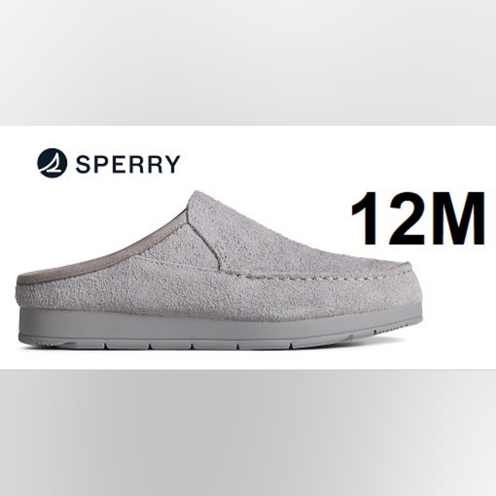 Sperry Moc-Sider Mule Suede, STS87434, Women's 12M, Grey